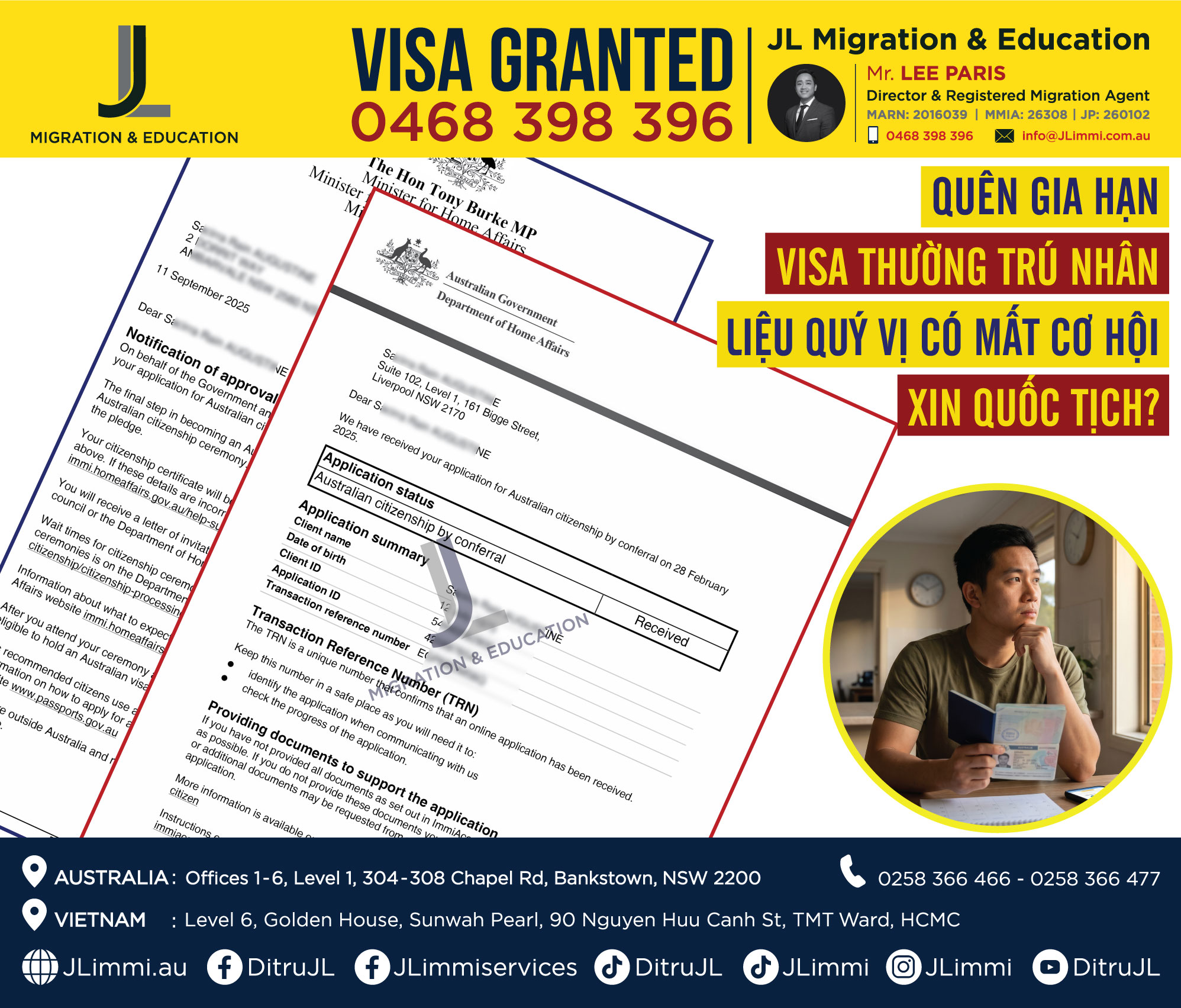 Quên gia hạn visa thường trú nhân Liệu quý vị có mất cơ hội xin quốc tịch? Quên gia hạn visa thường trú nhân Liệu quý vị có mất cơ hội xin quốc tịch?
